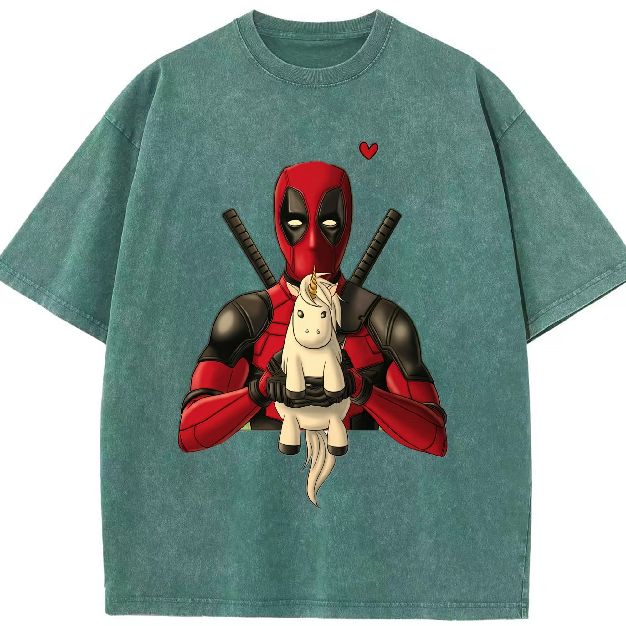 （画像用） Deadpool デッドプール 綿100% ヴィンテージ風 半袖Tシャツ（フロントプリント）